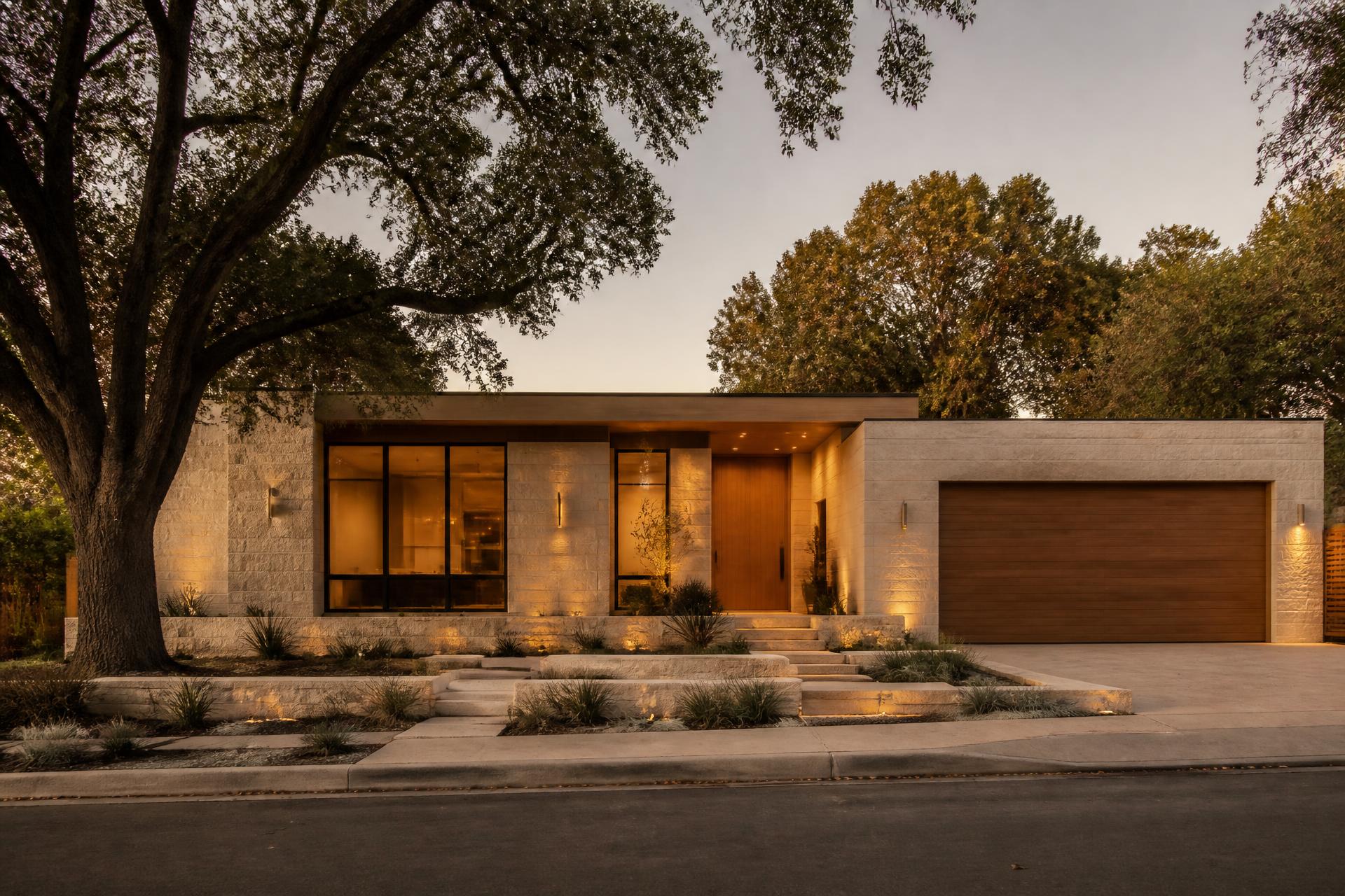 Sacramento home exterior at dusk